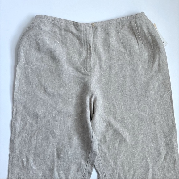 Harve Benard 100%Linen Pants Neutral Cream Size - Picture 5 of 17